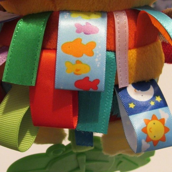 TaGgies Owl Plush Orange Yellow Baby Rattle Cuddly Minky Baby Toy Unisex 8” NWOT - Picture 6 of 7